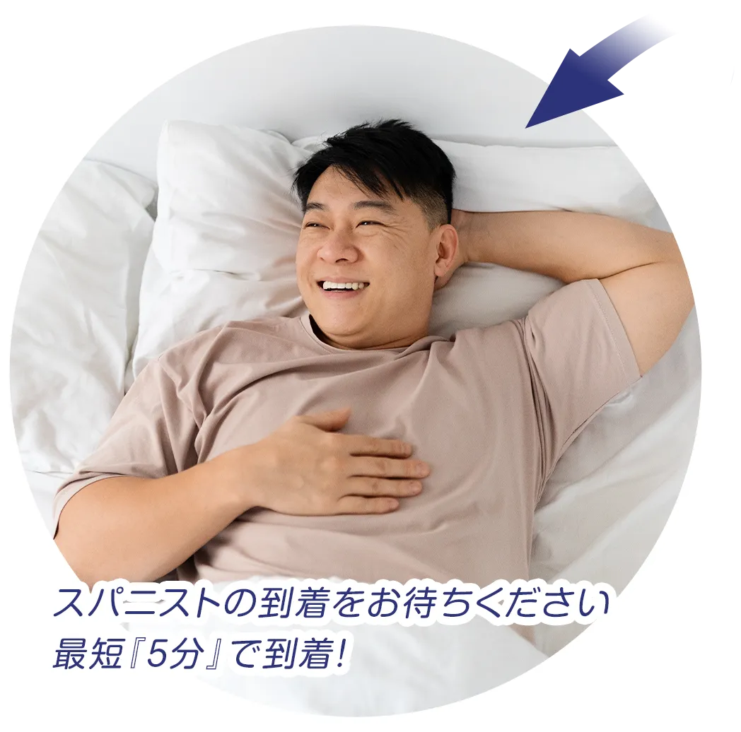 スパニストの到着をお待ちください